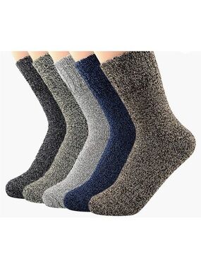 Bundle (Set of 5) Wool Cotton Blend Crew Cut Socks Size Medium Women’s 5-8
